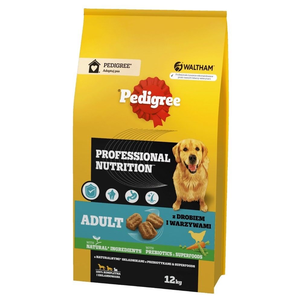 Pedigree Professional Nutrition Adult With Poultry And Vegetables Medium And Large Breeds - Dry Dog Food - 12kg - Hunde 5900951310515