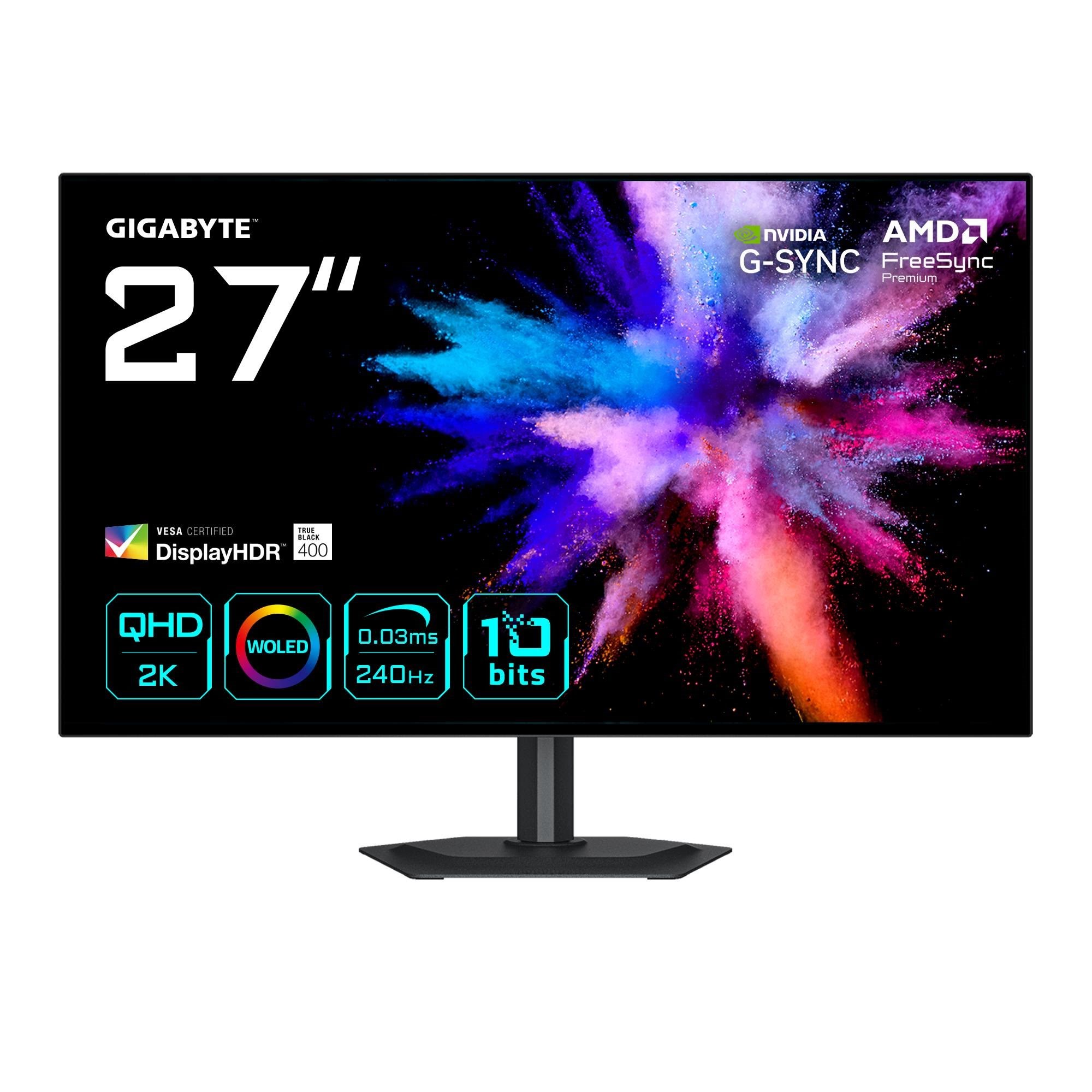 27" Gigabyte Go27q24g - 2560x1440 (Qhd) - 240hz - Woled - Bildschirm