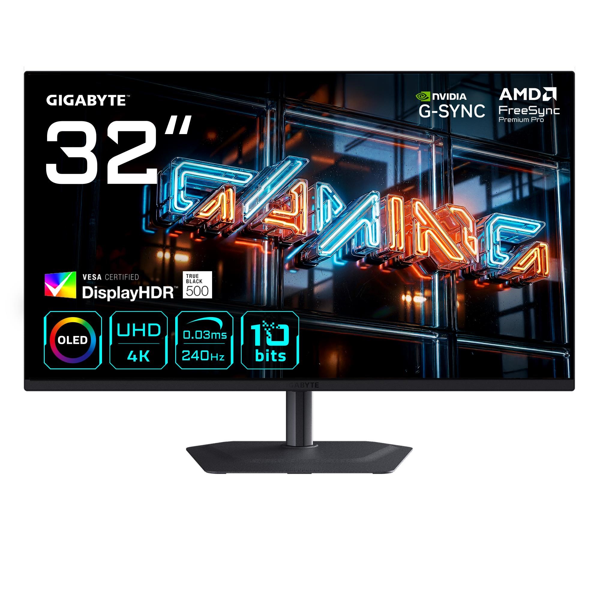 32" Gigabyte Mo32u24 - 3840x2160 (Uhd) - 240hz - Qd-oled - Bildschirm