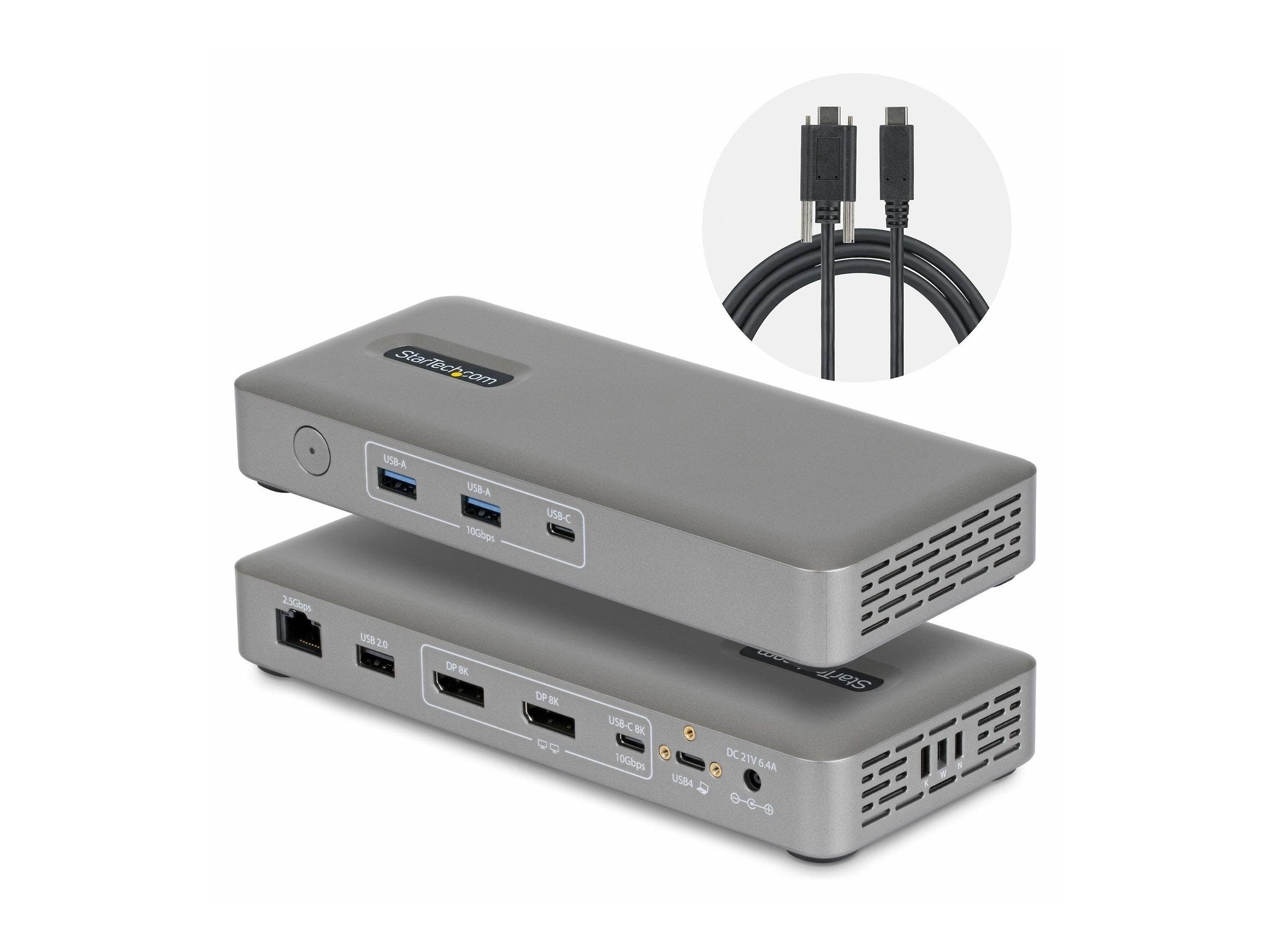 Usb4 Docking Station Driverless Dual 4K 144hz For Mac And Windows Universal Usb-c Dock With Displayport 100w PD And 2.5gbe - Dockingstationen 208ue-