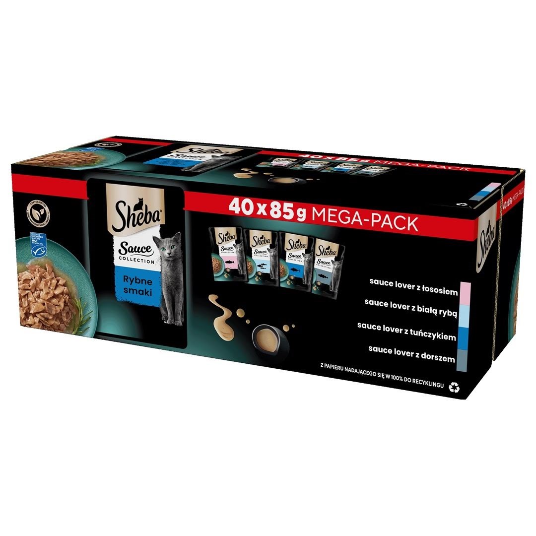 Sheba Sauce Collection Fish Flavors Collection - Wet Cat Food - 40x85 g - Katzen 4770608265113