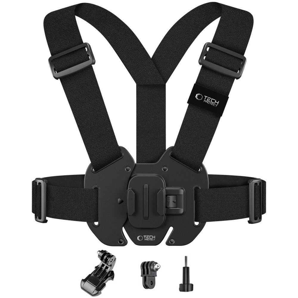 Tech-protect Ga100 Chest Mount Chest Harness For Gopro / Dji - Black - Actionkamera Zubehoer 5906302371761