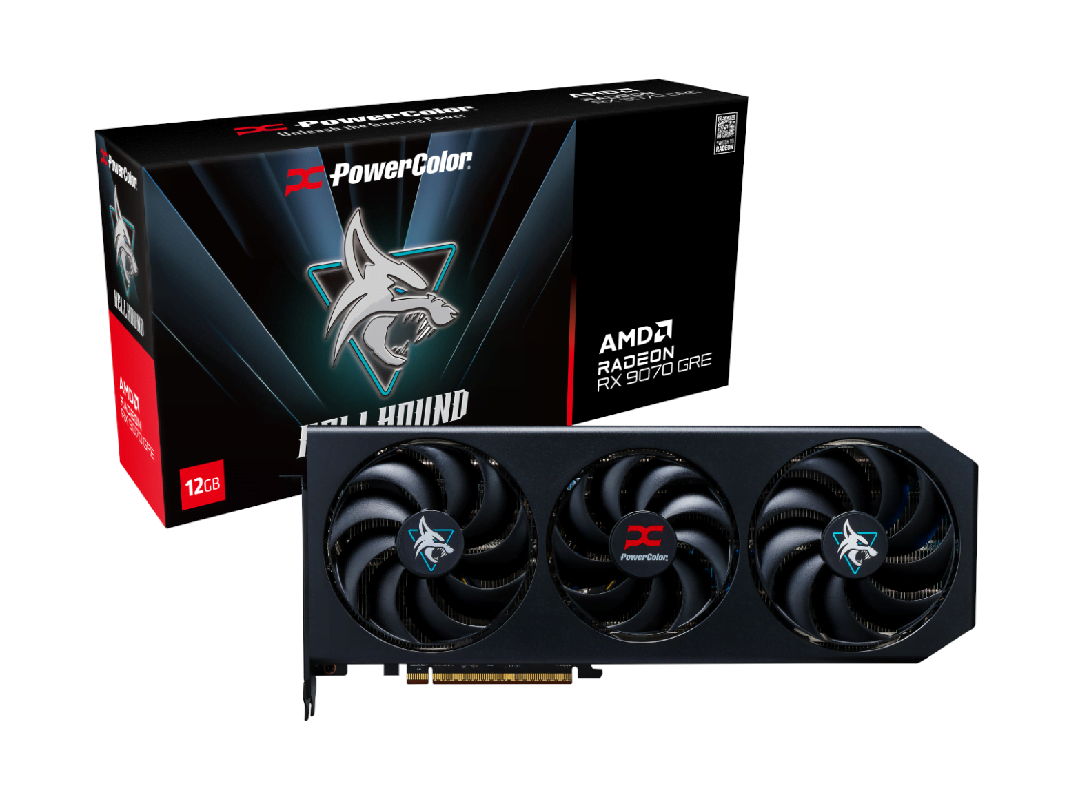 Powercolor Radeon RX 9070 Gre Hellhound - 12gb Gddr6 Ram - Grafikkarte