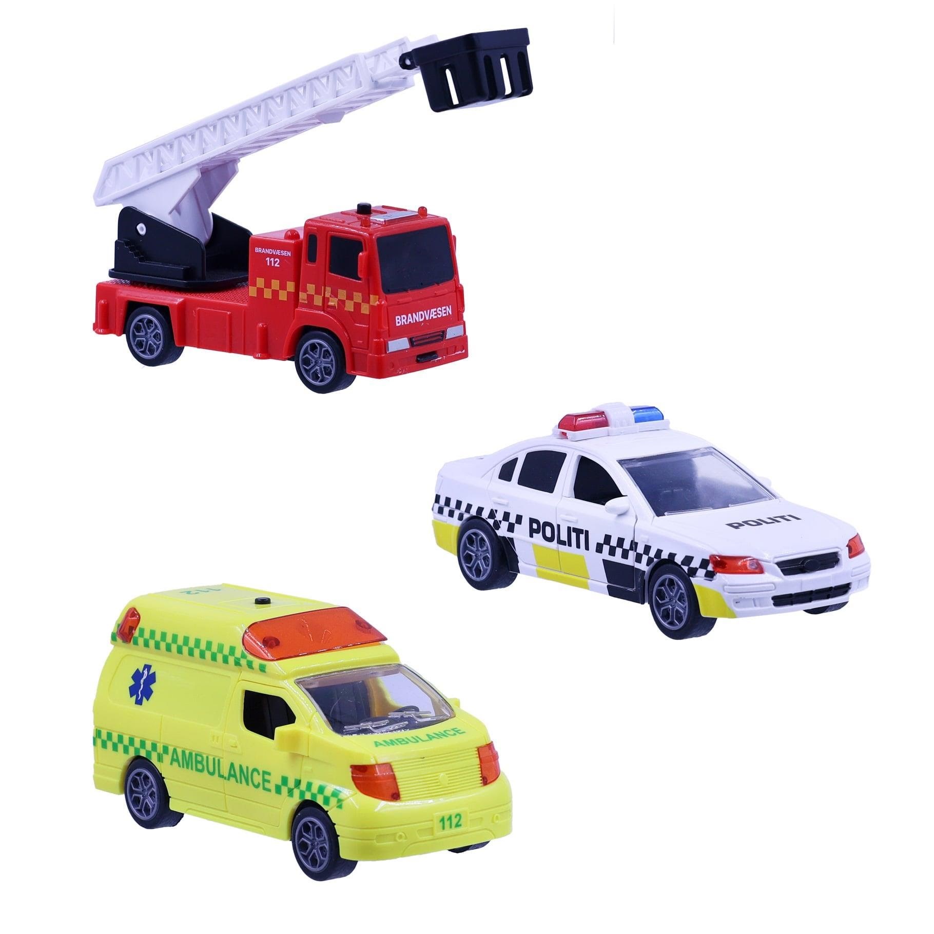 Impulse Toys Rescue Vehicles 3pcs W/pullback Lights And Sound - Spielzeugauto 1600006