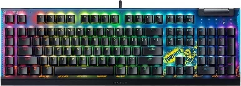 Razer Blackwidow V4 X - Yellow Switch - Fortnite Edition - Gaming Tastatur - Schwarz - Tastaturen
