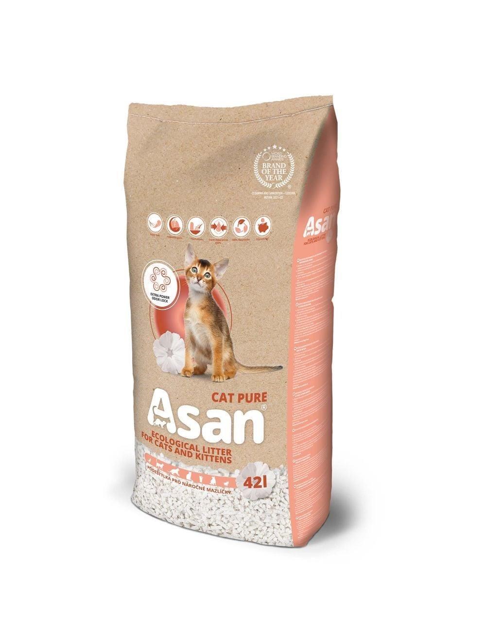 Asan - Cat Pure 42l - Catlitter 8kg - Katzen