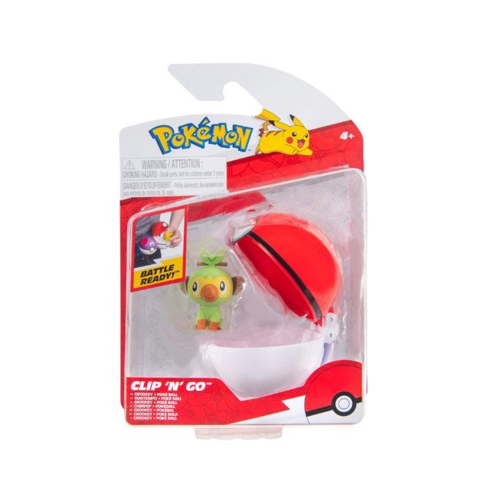 Pokemon Clip N GO Grookey Poke Ball W21