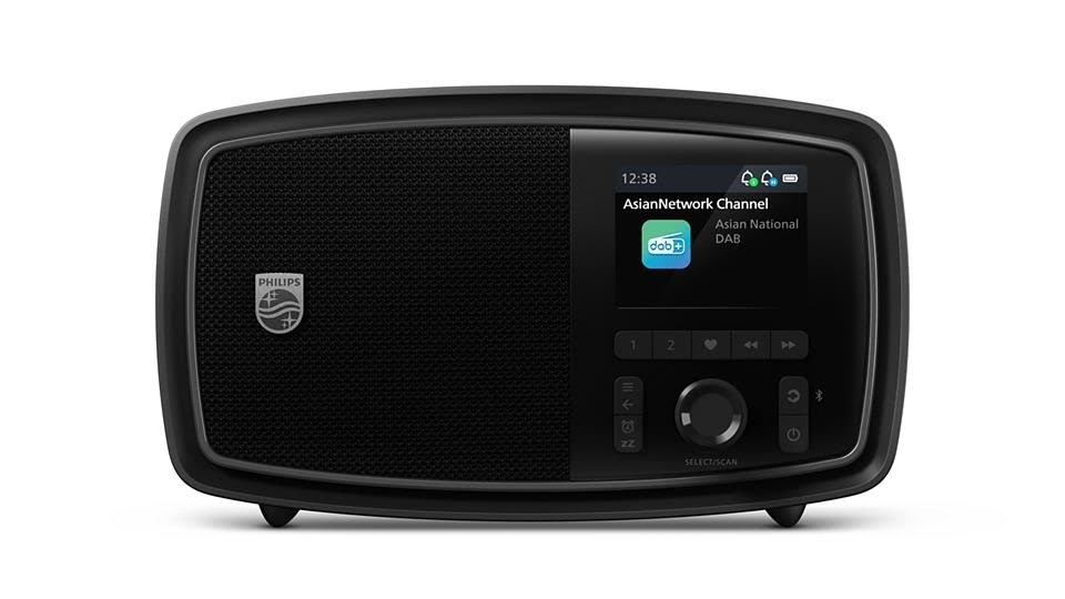 Philips Tav2000db/00 - Dab+/FM - Mono - Schwarz - Dab Netzwerk Und Radiowecker