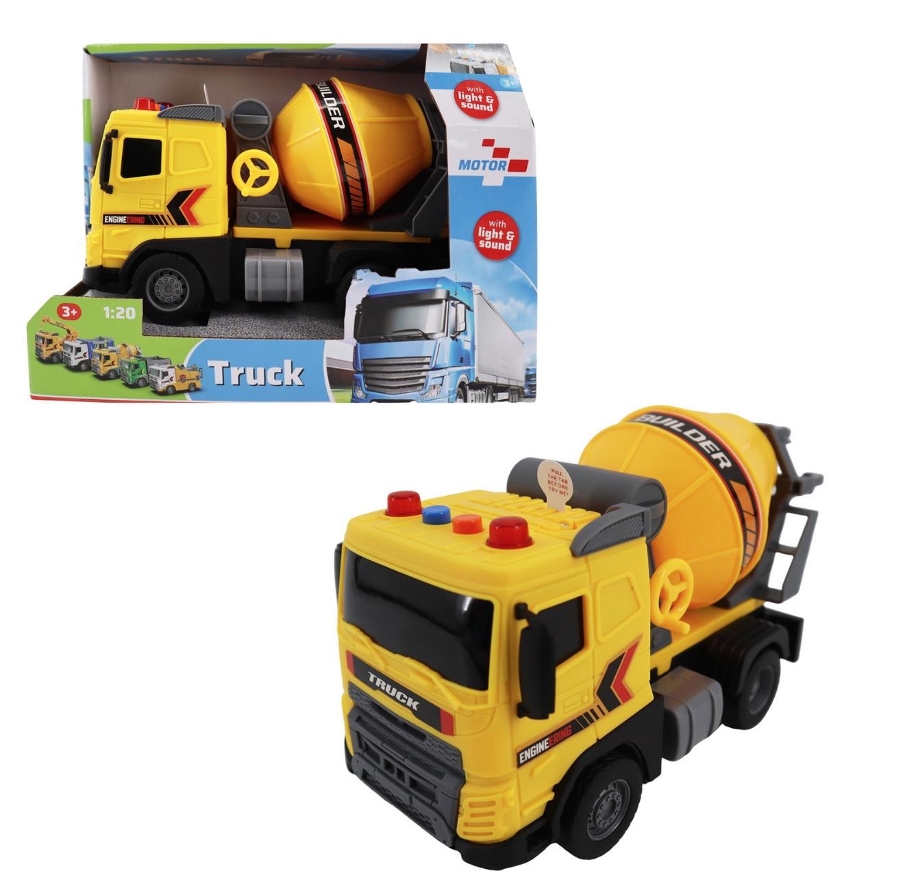 Impulse Toys Cementbil M/lys og Lyd 1:20 - Spielzeugauto 1601002a