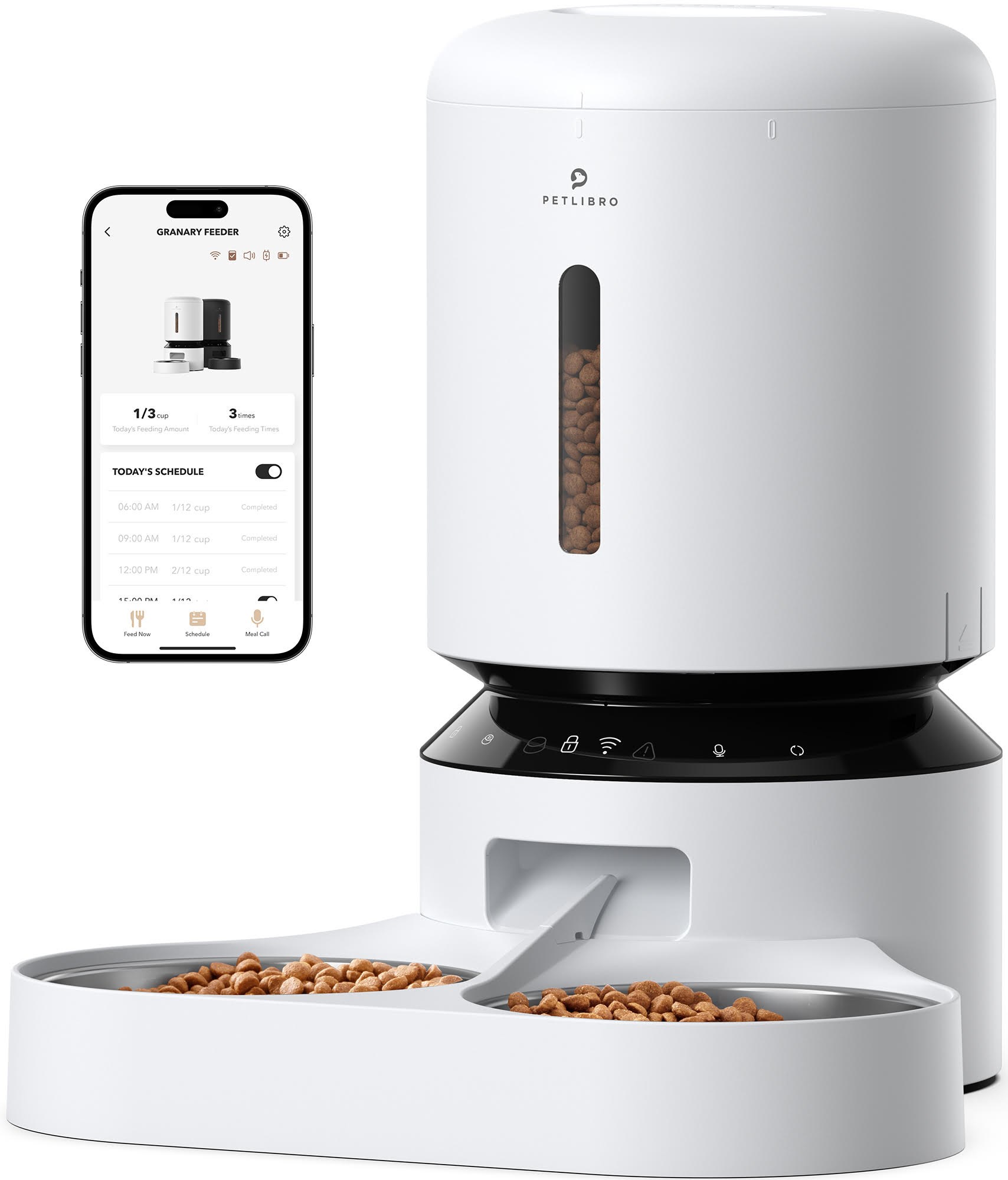 Petlibro Granary Wifi Dual Food Tray White - Hunde Pl-af103-96w