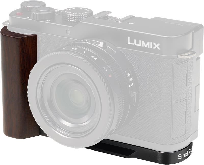 Smallrig 5942 L-shaped Mount Plate With Wooden Handle For Panasonic Lumix L10 Black - Kameras Und Objektivzubehoer
