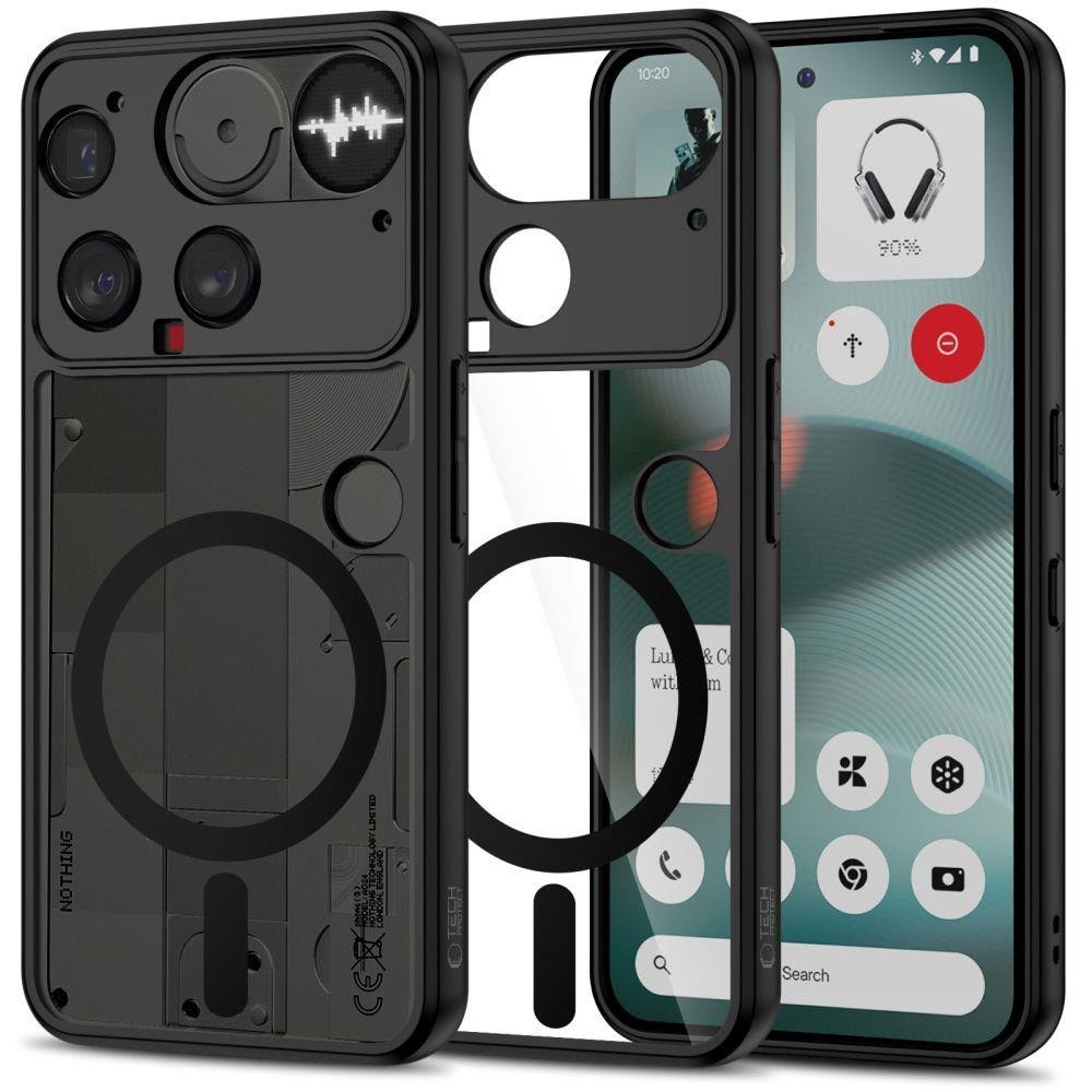 Tech-protect Magmat Magsafe Case For Nothing Phone 3 - Black And Clear - Handys Cover Cases 5906302330775