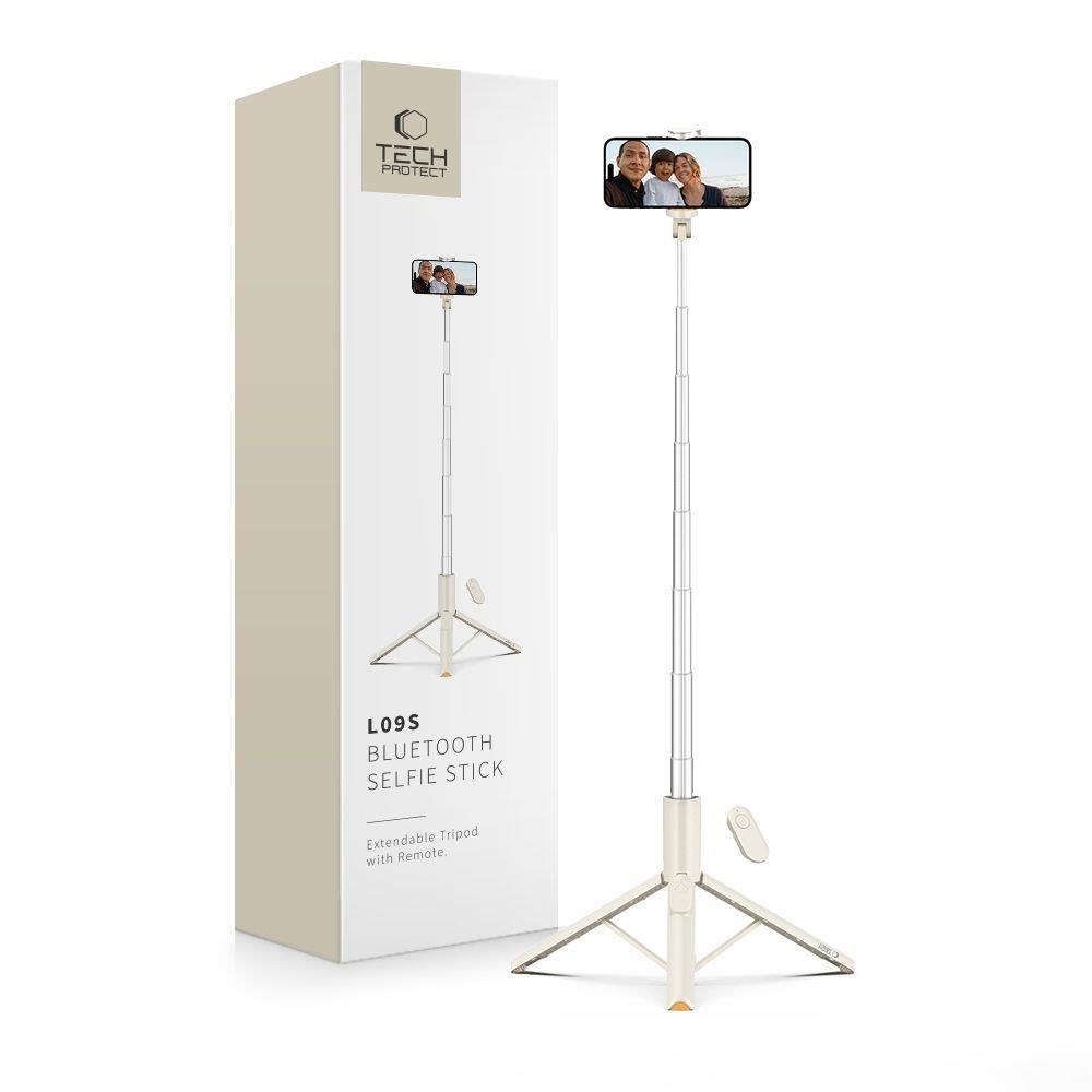 Tech-protect Selfie Stick L09s With Tripod - Beige - Handys Anderes Zubehoer