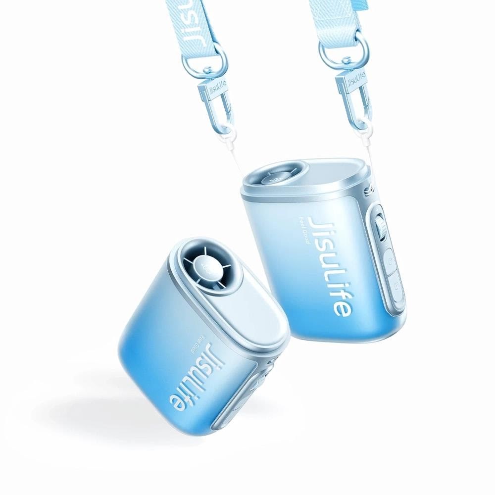 Jisulife Neck Fan 5 4500mah Mini Fan With Lanyard - Blue - Klima Ventilatoren Klimaanlage 6975061537526