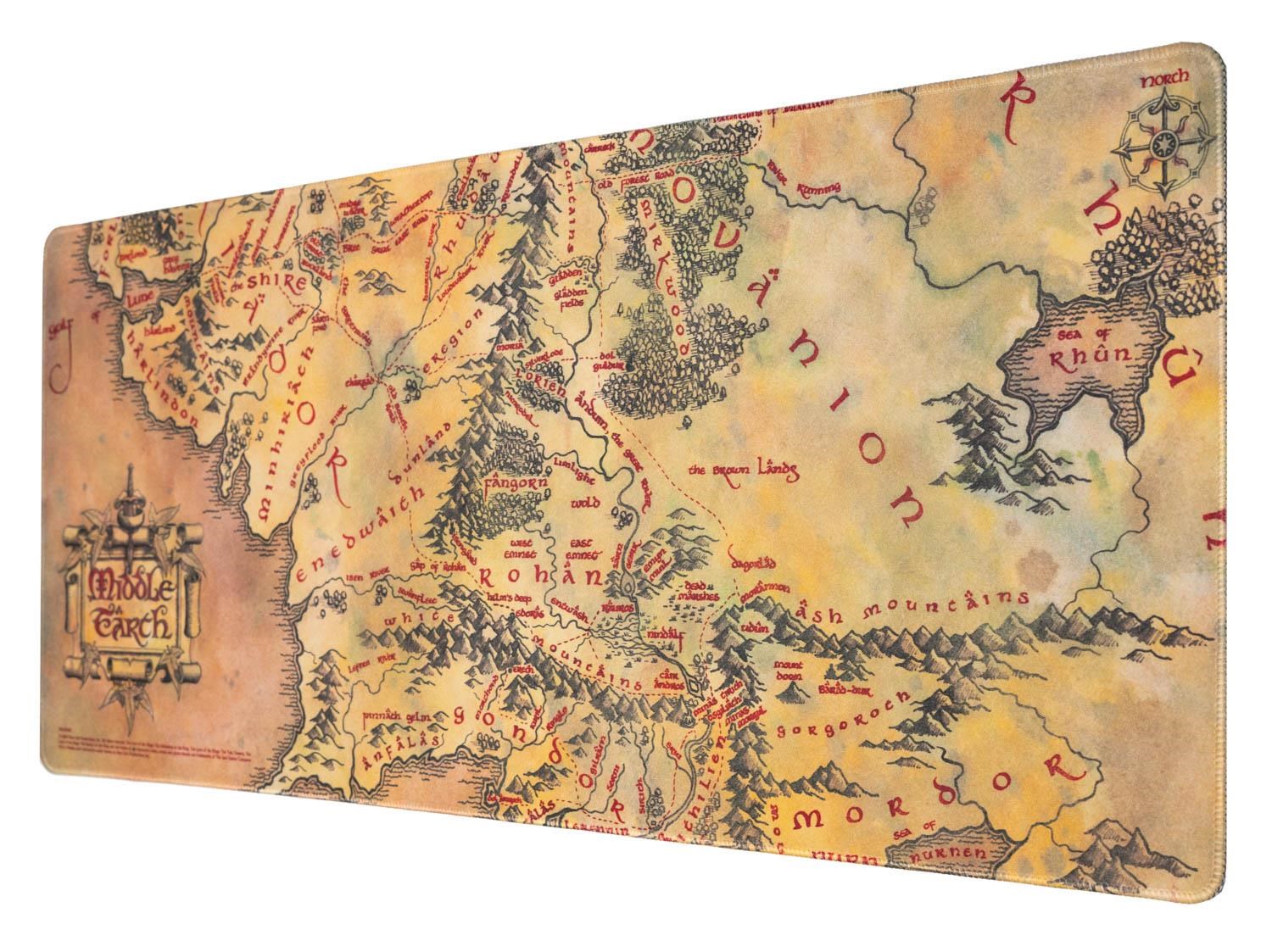 Lord of The Rings Middle Earth XL Mouse Mat - Mauspads Zubehoer