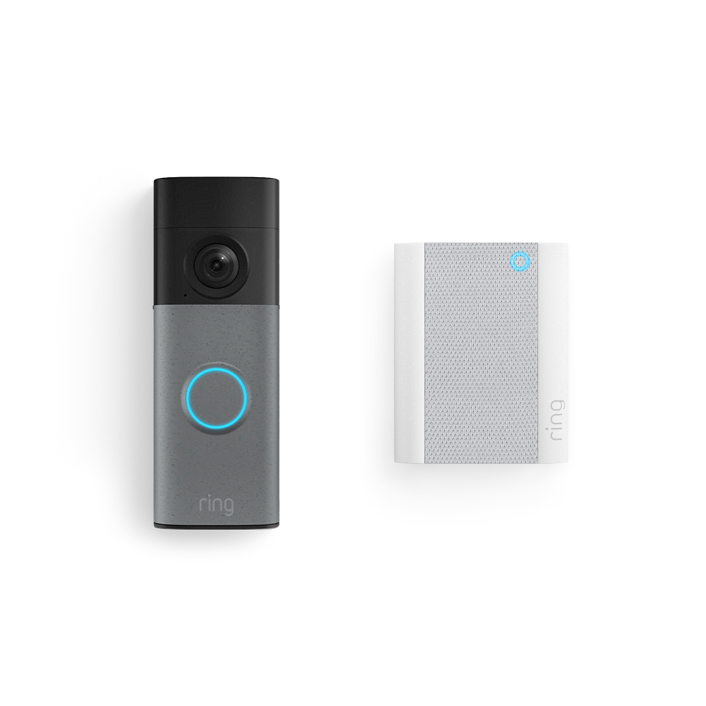 Ring Battery Video Doorbell - Retinal 2K & Chime (3rd Gen) - Speckled Grey - Smart Home B0gh2bcl9n