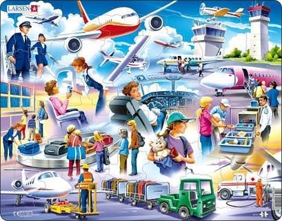 Larsen Puzzles Puzzle Airport - 42 Pieces Maxi (36.5x28.5 cm) 2D Puzzles