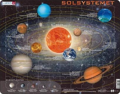 Larsen Puzzles Puzzle Sonnensystem - 70-teilig, Maxi (36.5x28. 2D Puzzles