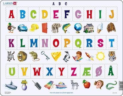 Larsen Puzzles Puzzle Lerne Die Buchstaben (29) - 29-teilig, Maxi ( 2D Puzzles Ls829