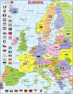 Larsen Puzzles Puzzle Europa (Hochformat) - 48-teilig, Maxi 2D Puzzles