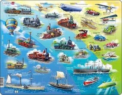 Larsen Puzzles Puzzle Historische Fahrzeuge 1783-1939 - 54 Tei 2D Puzzles Hl7