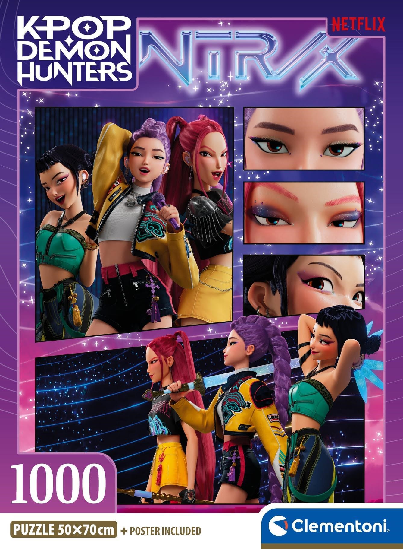 Clementoni K-pop Demon Hunters - Compact 1000 Brikker - Puzzle