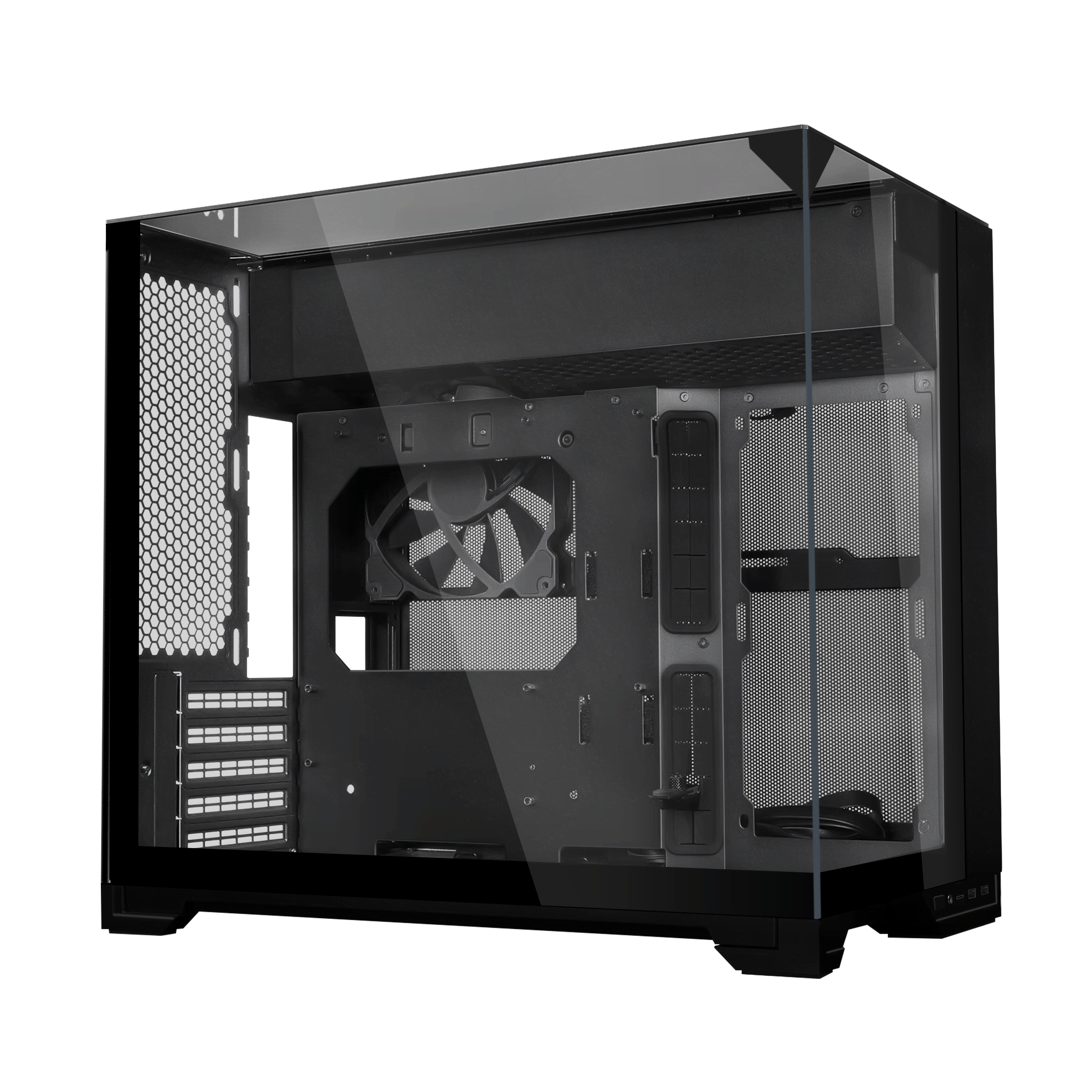 Lian Li O11 Vision-m Black - Gehäuse - Miditower - Schwarz - Gehaeuse G99.O11vmx.00