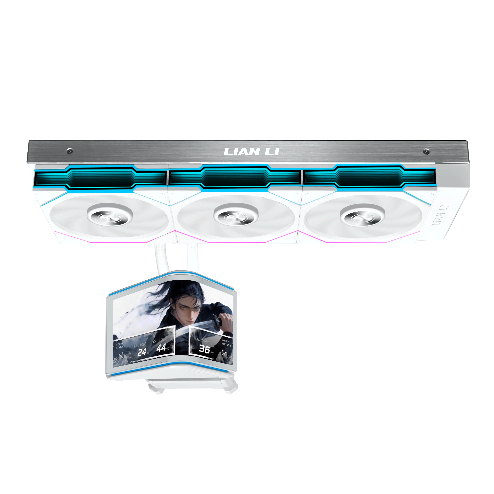 Lian Li Hydroshift II Oled Curved 360tl - Cpu-wasserkühlung - Max 33 Dba - Cpu Kuehler Weiß Ghs2oldc36tw