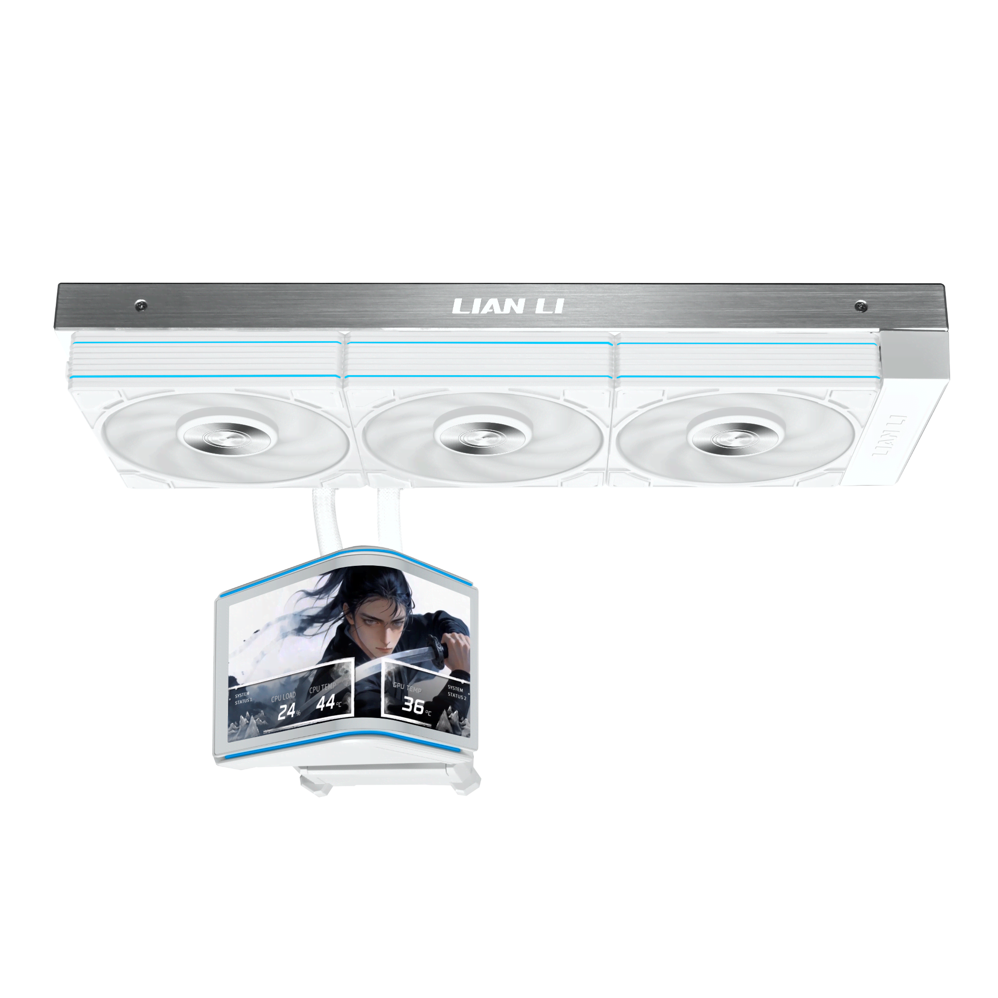 Lian Li Hydroshift II Oled Curved 360p28 - Cpu-wasserkühlung - Max 36 Dba - Cpu Kuehler Weiß Ghs2oldc36pw