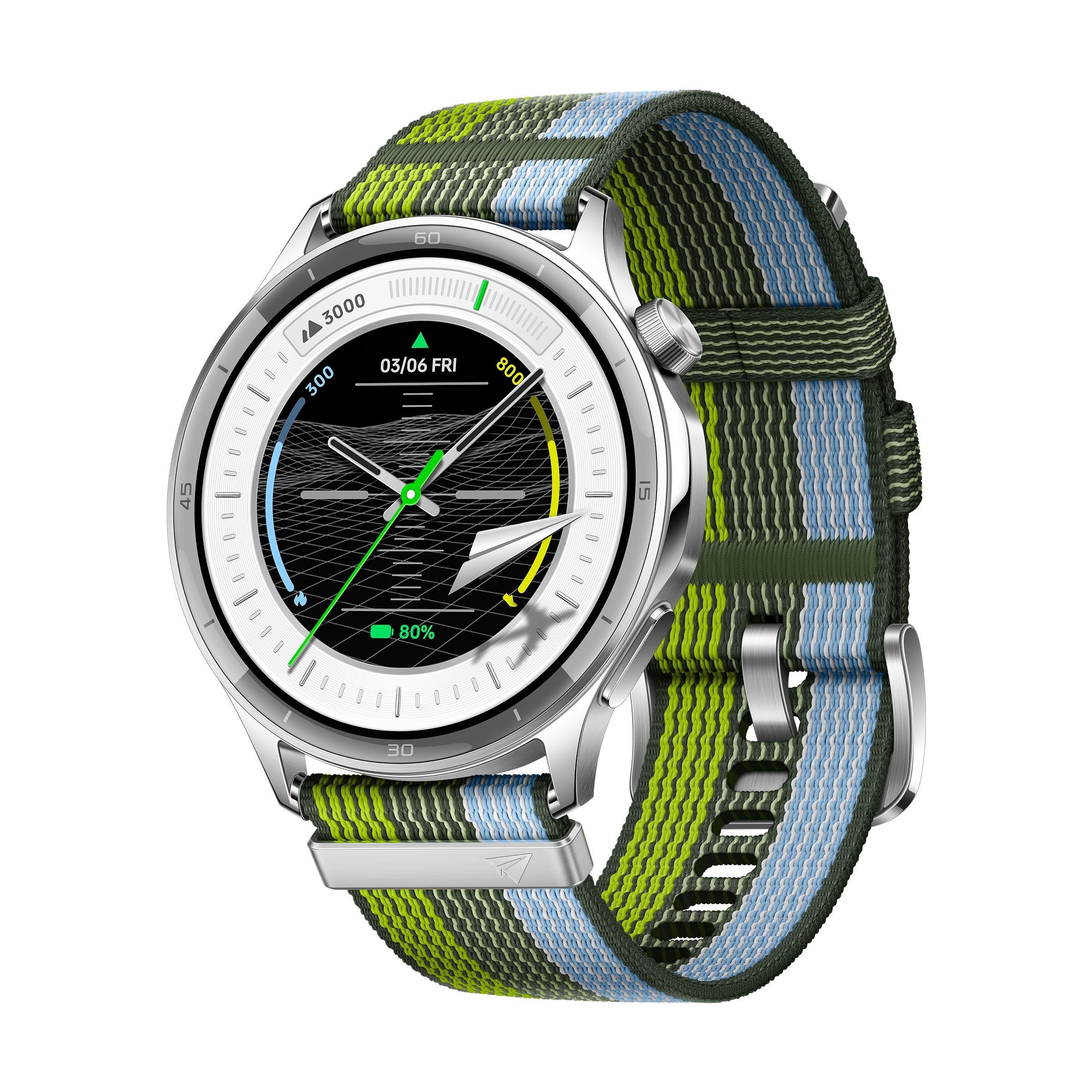 Oppo Watch S - Silver - Smartwatches Pulsuhren Sportuhren Schrittzaehler Blue 110050130006