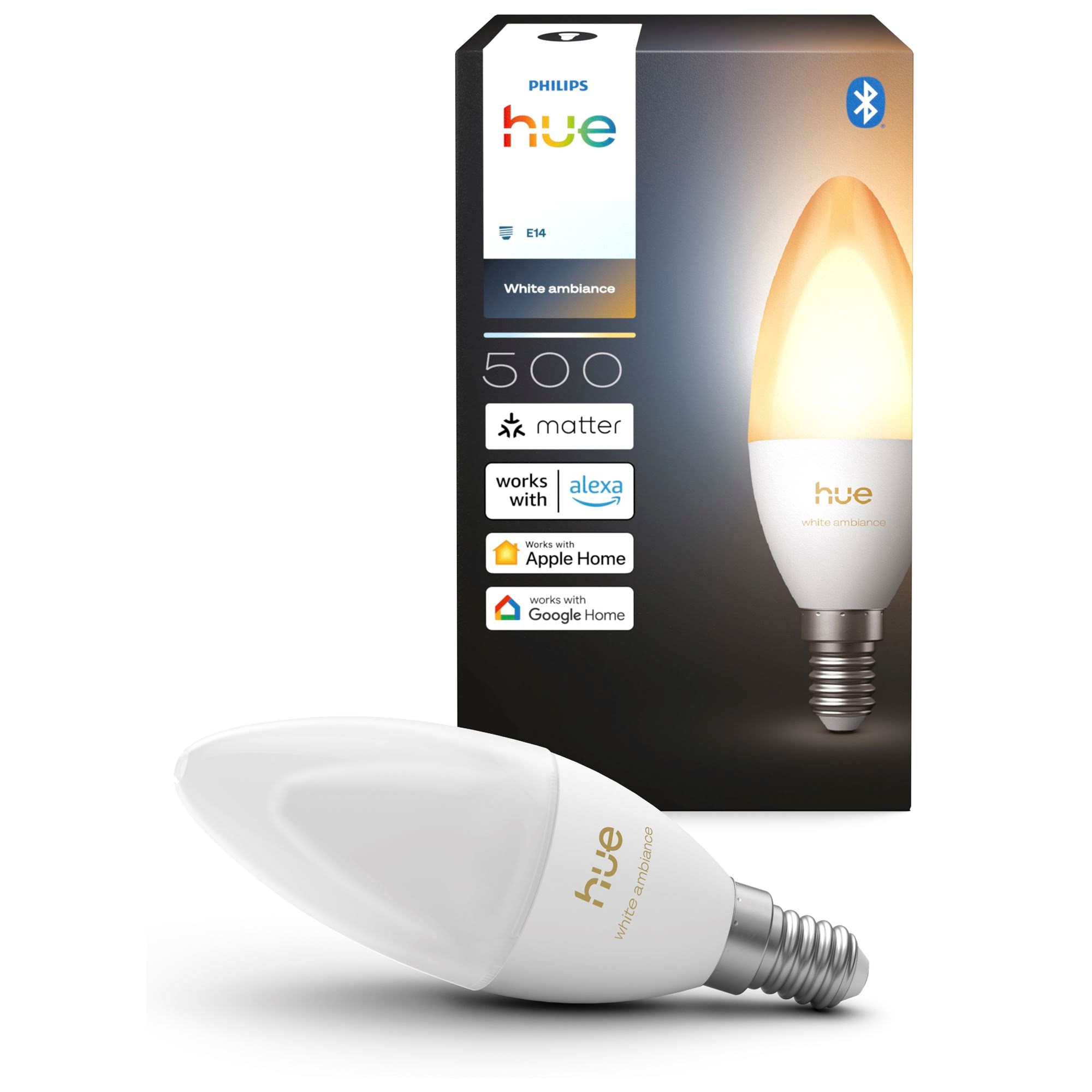 Philips Hue B39 Candle - E14 Bulb - White Ambiance - 1 Pack - Smart Home