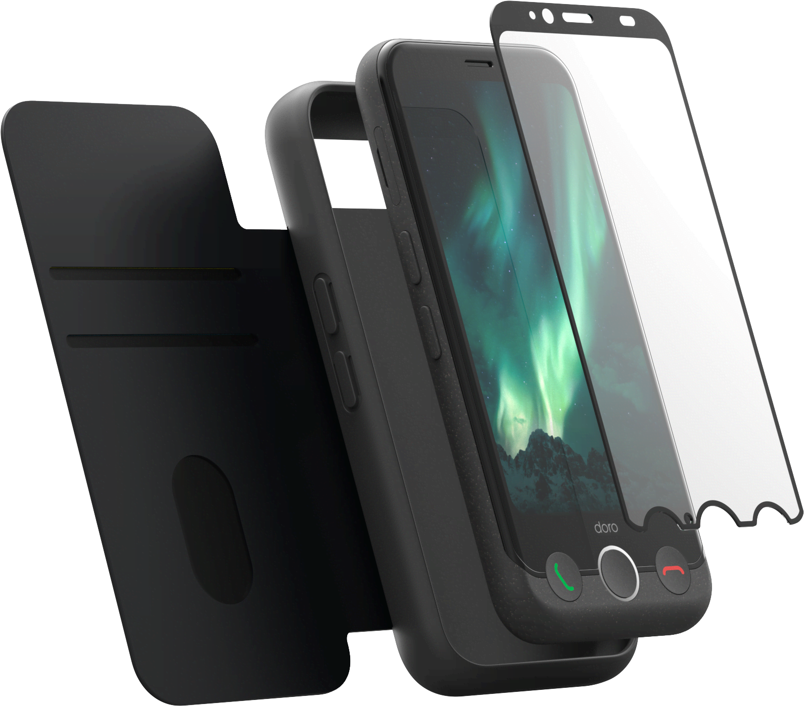 Doro Aurora A11 Plus 64gb/4gb - Graphite (A11 Incl. Wallet Case & Protective Glass) - Handys Smartphones Grau 8961