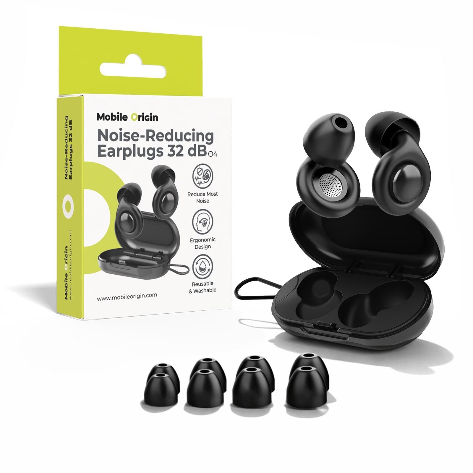 Kopfhörer - Mobile Origin Ea1 Sleeping Earplugs 32 dB - Black - Kopfhoerer/headsets Schwarz Mo-sep-ea1