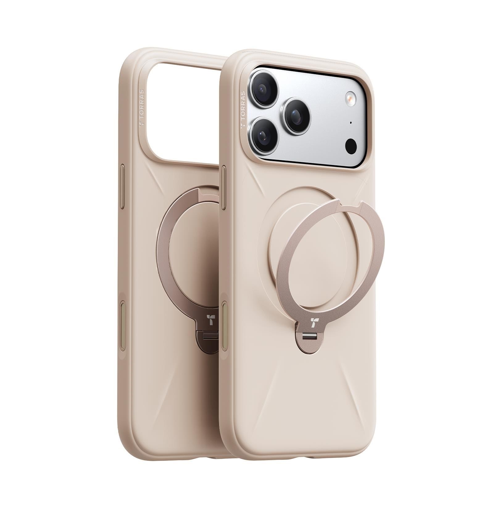 Torras Ostand Q3 Silicone - Dessert Gold - Iphone 17 Pro - Handys Cover Cases X00fx2978