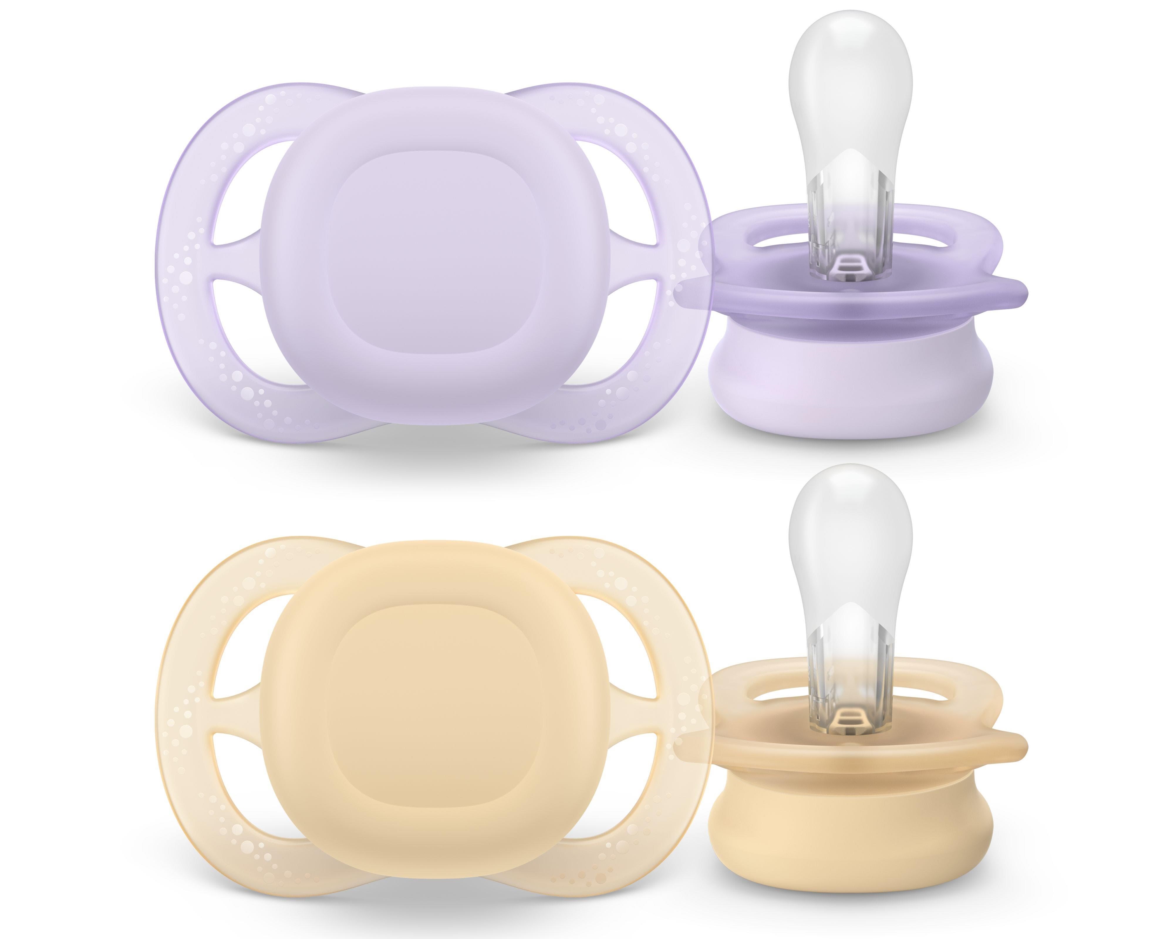 Philips Avent Pacifier Ultra Start 2 Pack 0-6 Mdr. Gul/blå - Babypflege