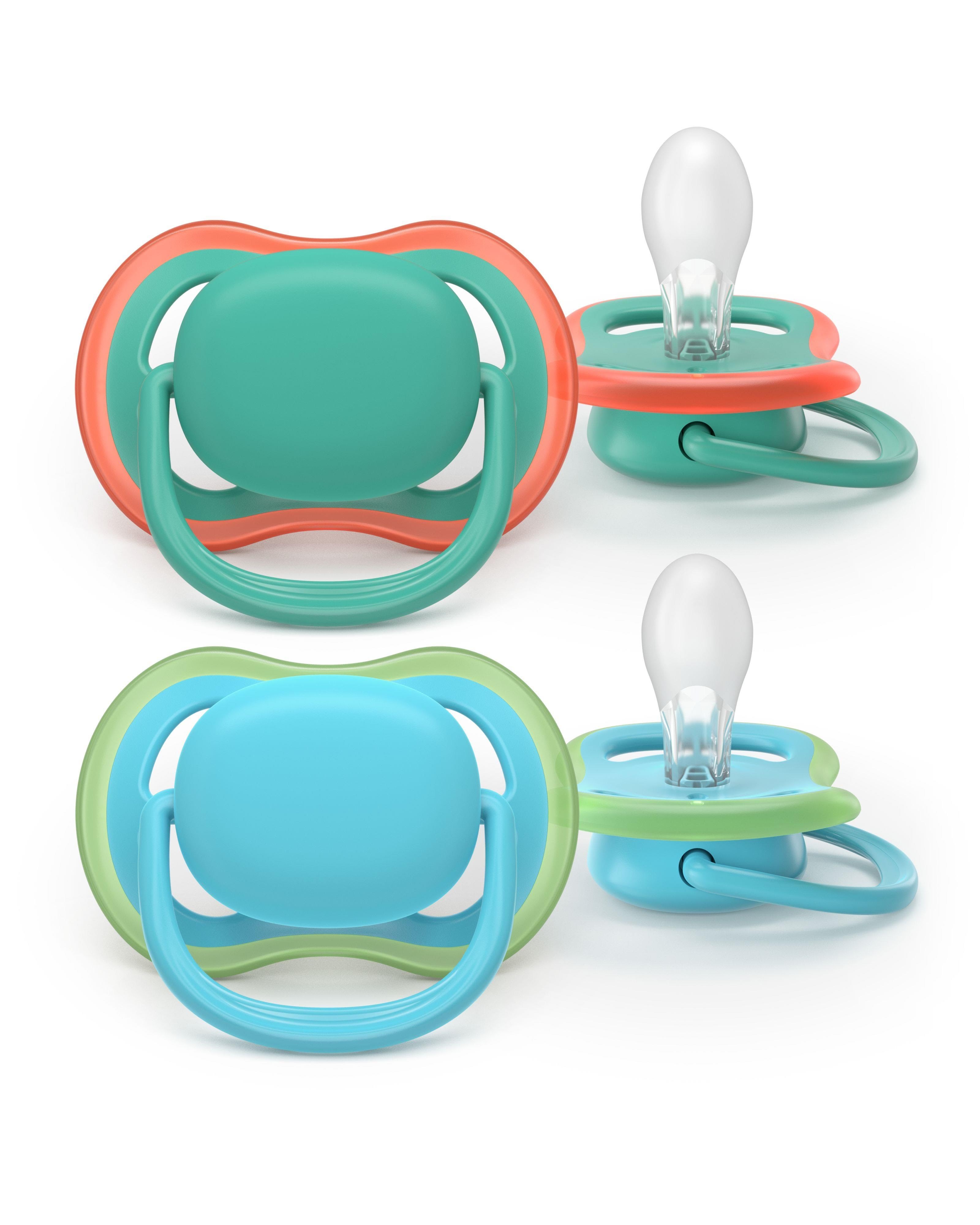 Philips Avent Pacifier Ultra Air 2 Pack 6-18 Mdr. Grøn/blå - Babypflege Scf087/10