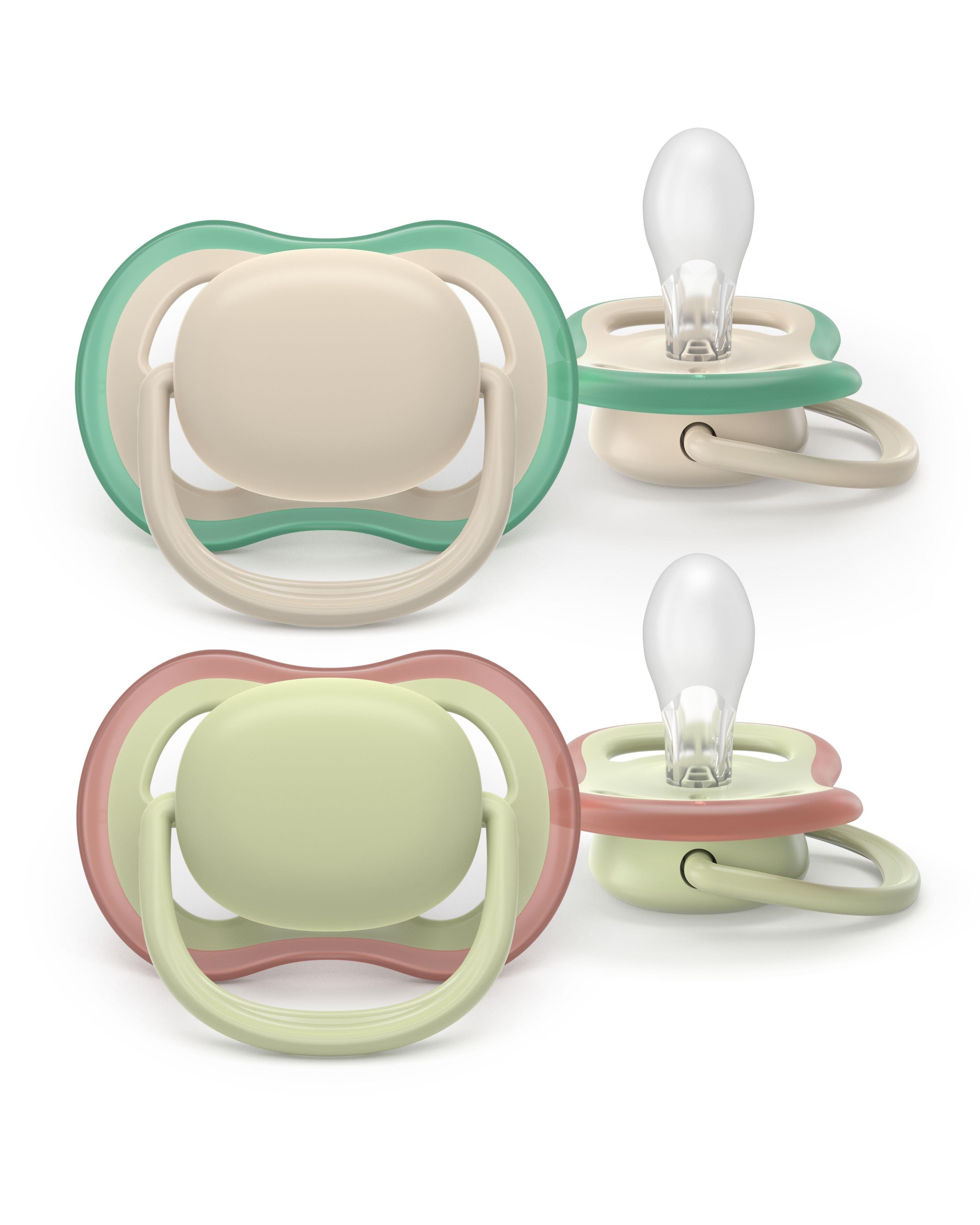 Philips Avent Pacifier Ultra Air 2 Pack 6-18 Mdr. Grøn/grøn - Babypflege Scf087/16