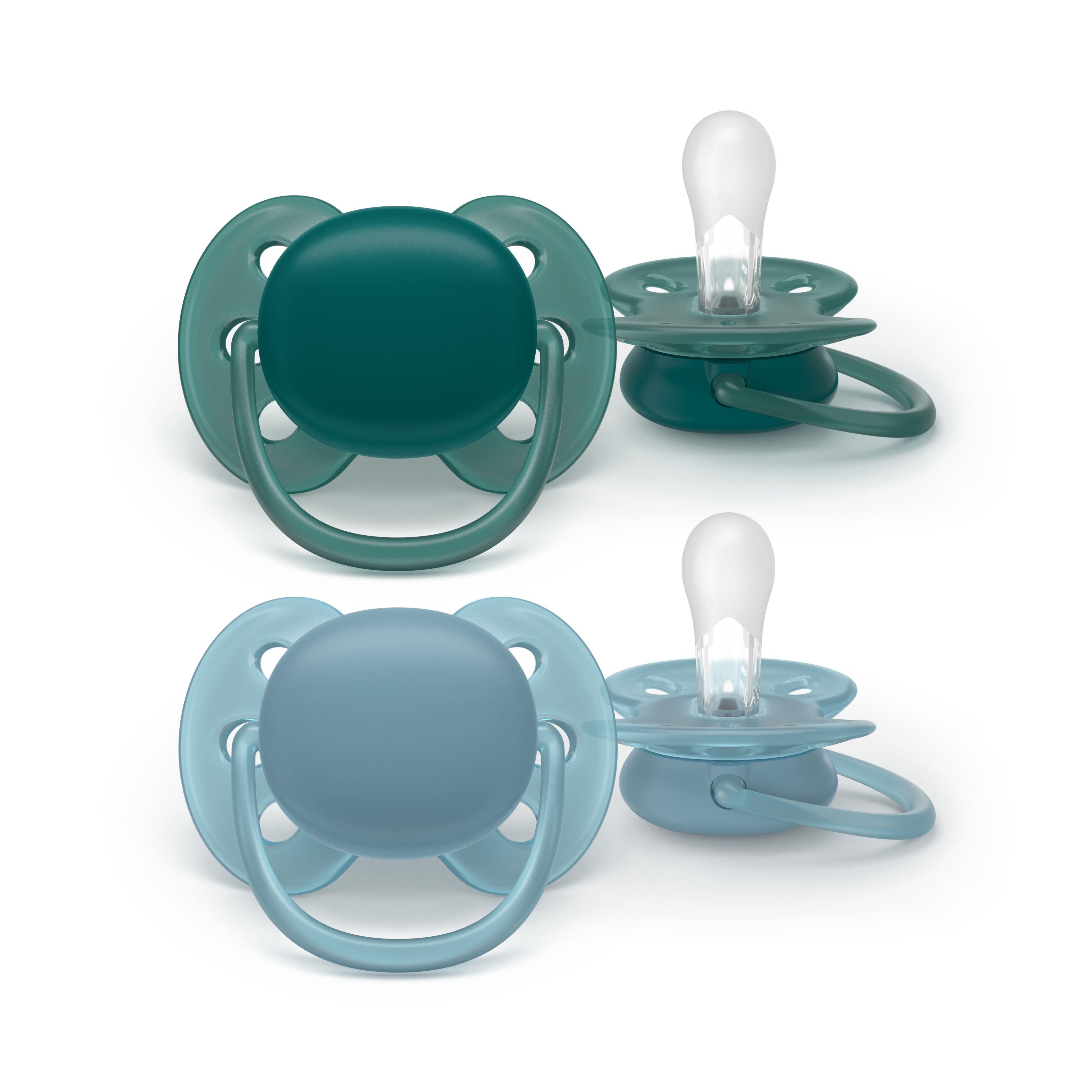 Philips Avent Pacifier Ultra Soft 2 Pack 18+ Mdr. Grøn/blå - Babypflege