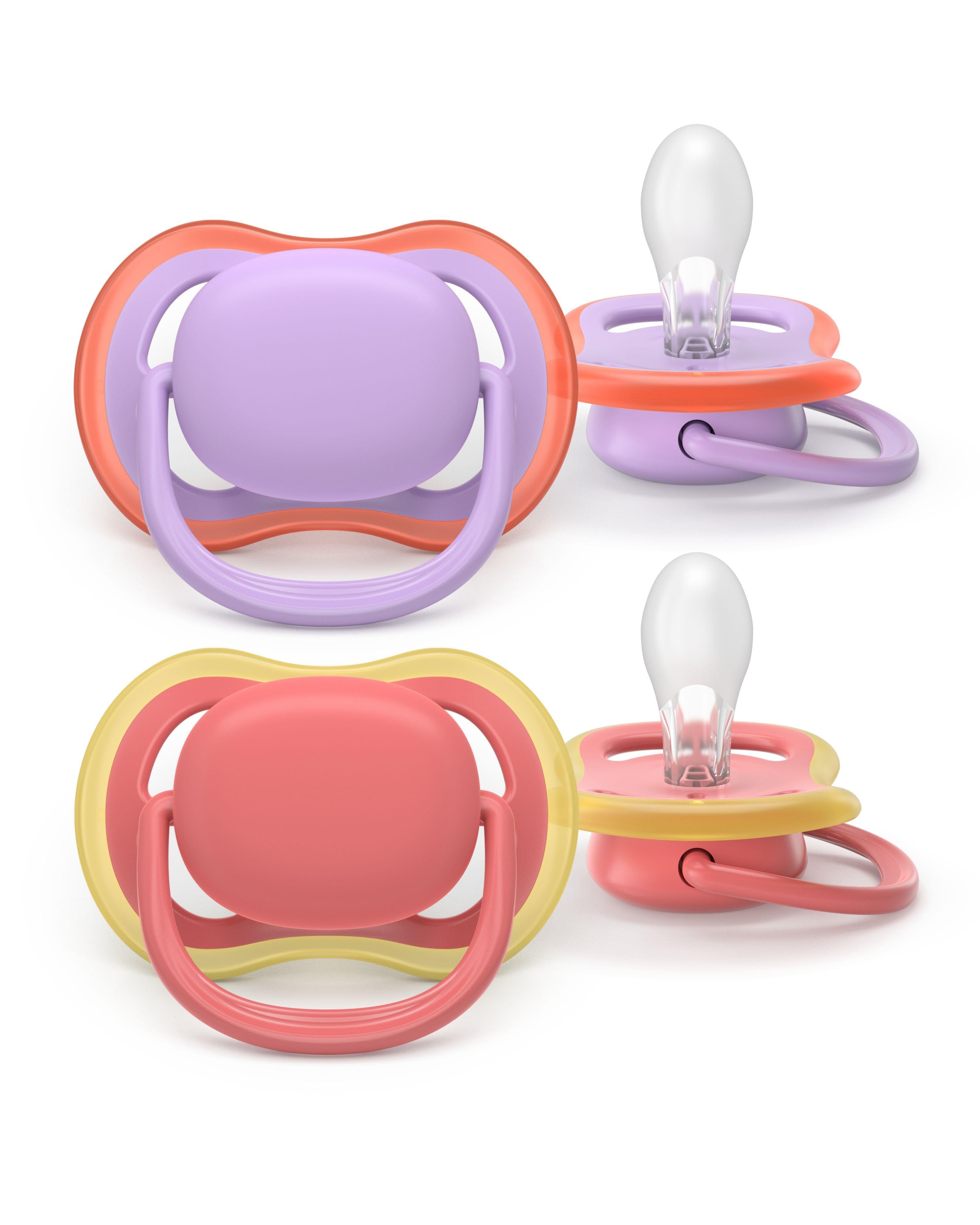 Philips Avent Pacifier Ultra Air 2 Pack 18+ Mdr. Pink/rød - Babypflege Scf349/46