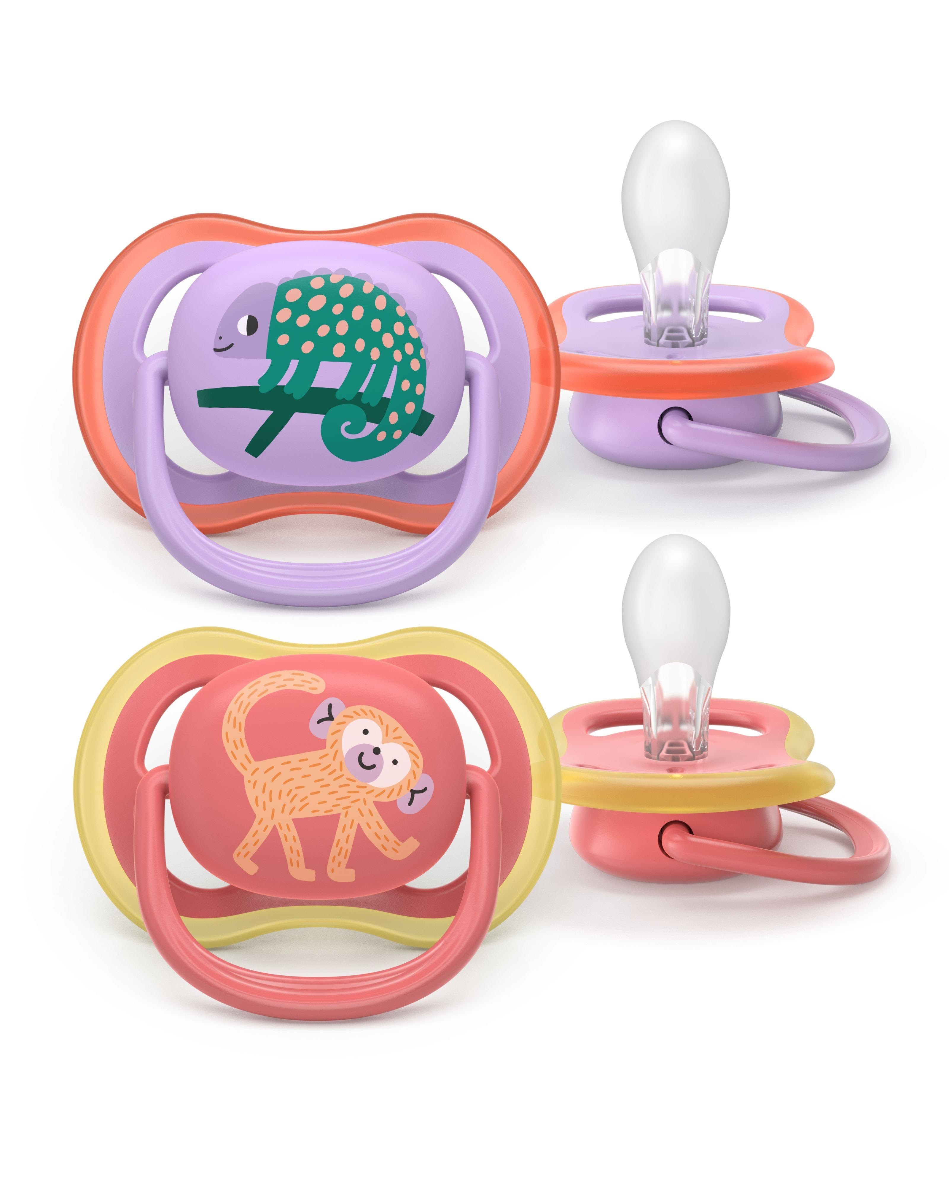 Philips Avent Pacifier Ultra Air 2 Pack 18+ Mdr.. Pink/rød - Babypflege