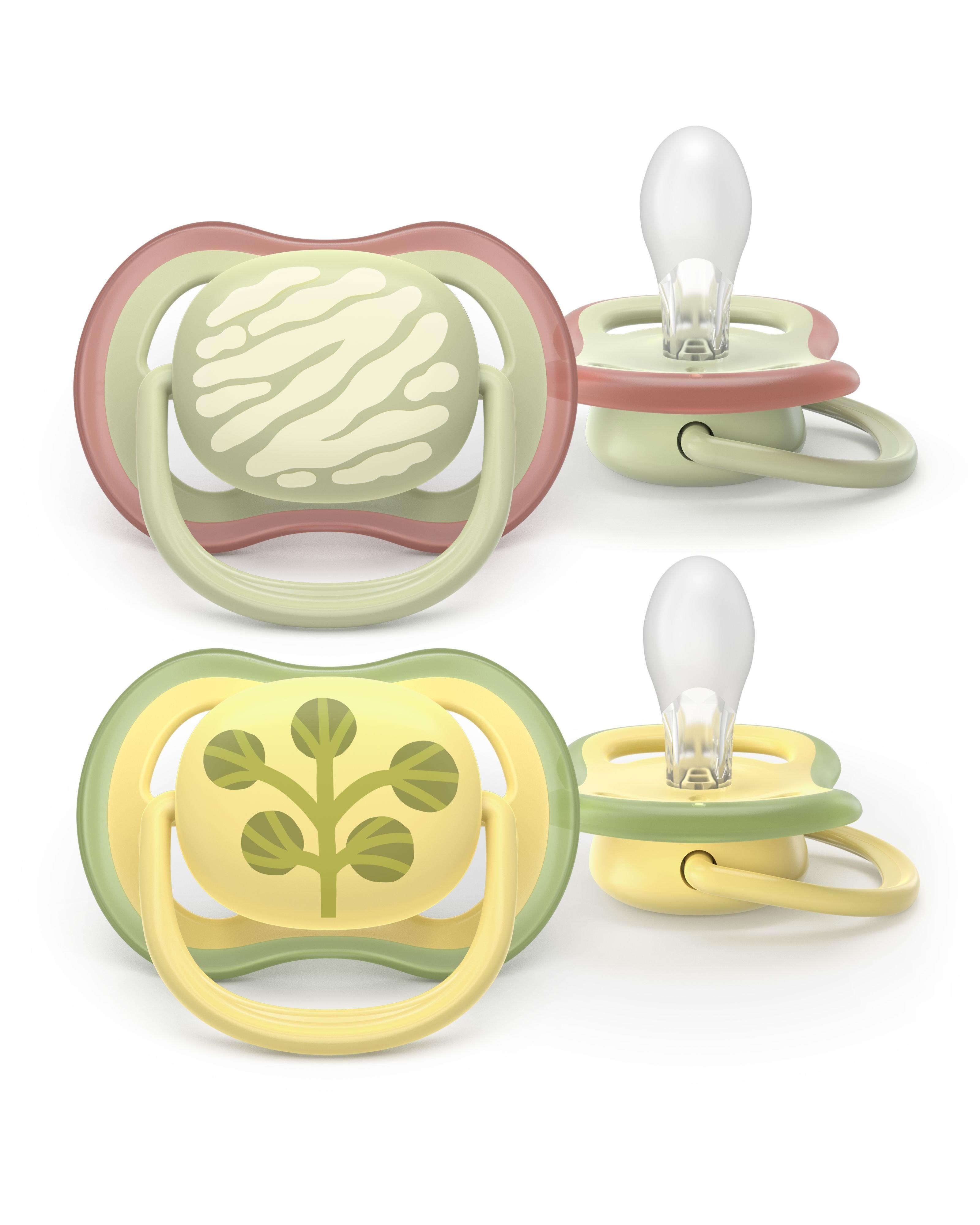 Philips Avent Pacifier Ultra Air 2 Pack 18+ Mdr. Grøn/gul - Babypflege