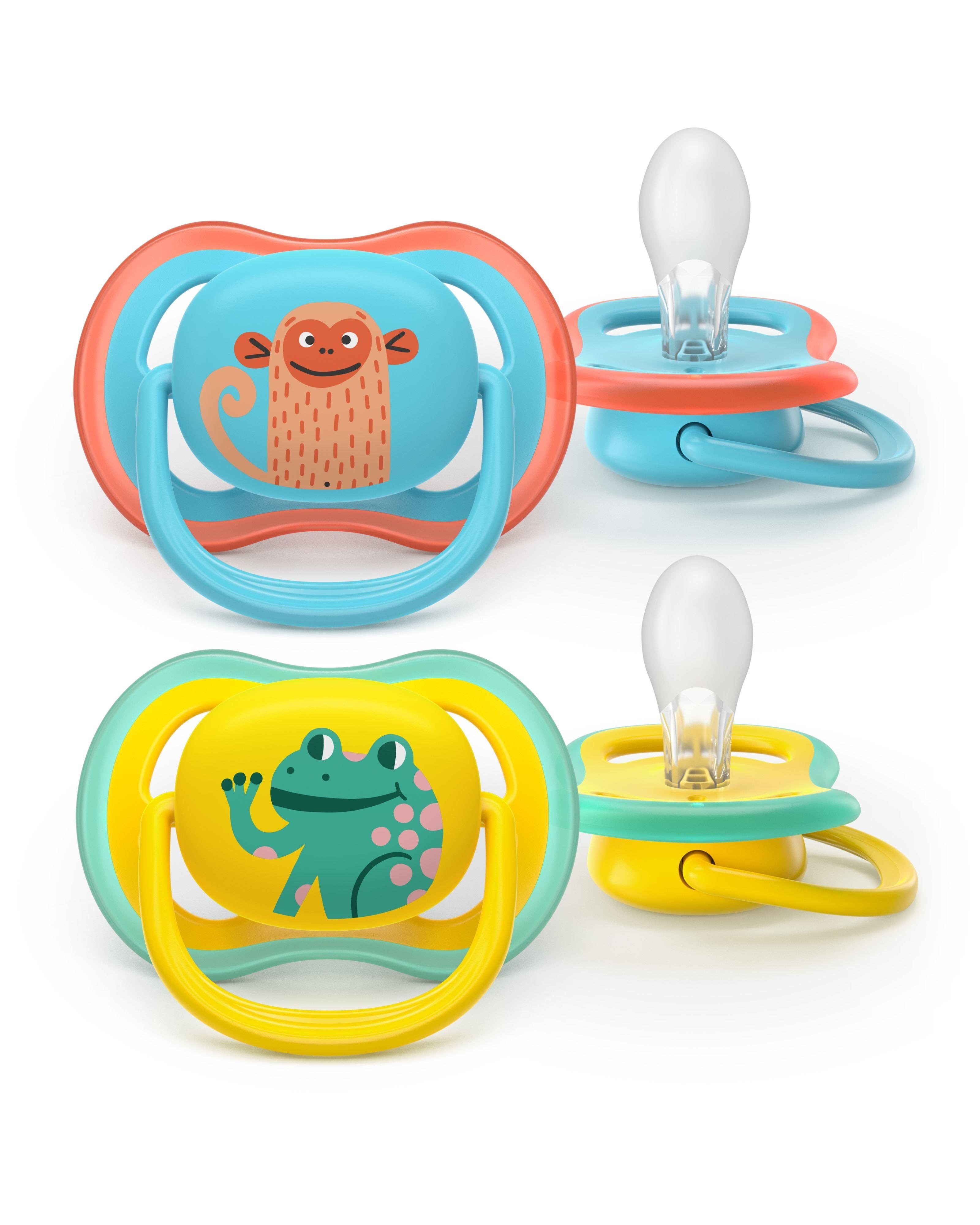 Philips Avent Pacifier Ultra Air 2 Pack 18+ Mdr. Blå/gul - Babypflege