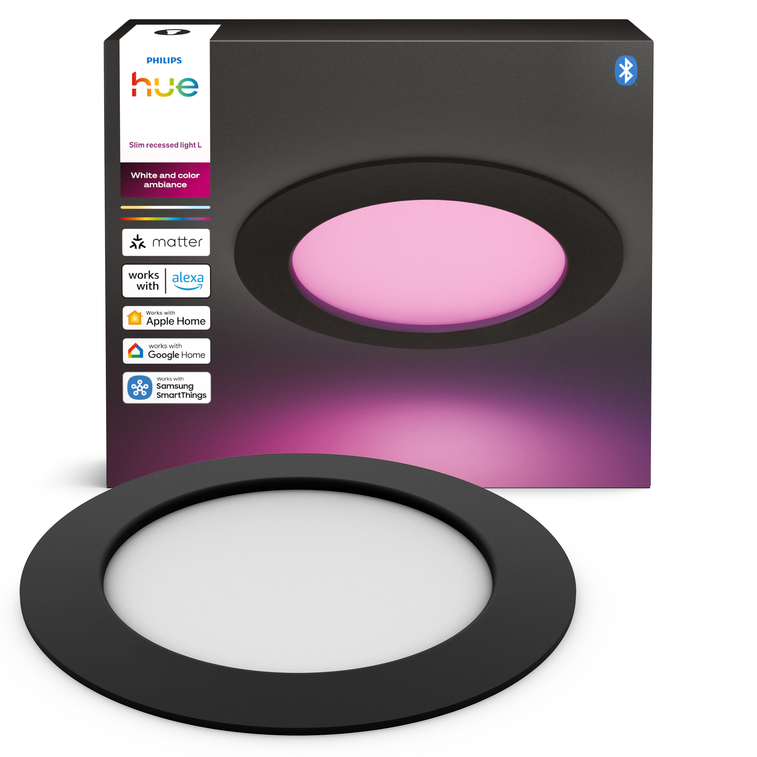 Philips Hue Slim Recessed Spotlight 117 mm Black - Smart Home 929004291301