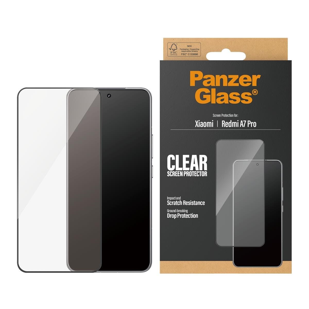 Panzerglass Screen Protector Xiaomi Redmi A7 Pro 4G | A7 Pro 5G | Poco C81 | Ultra-wide Fit - Handys Schutzfolie Pg12421