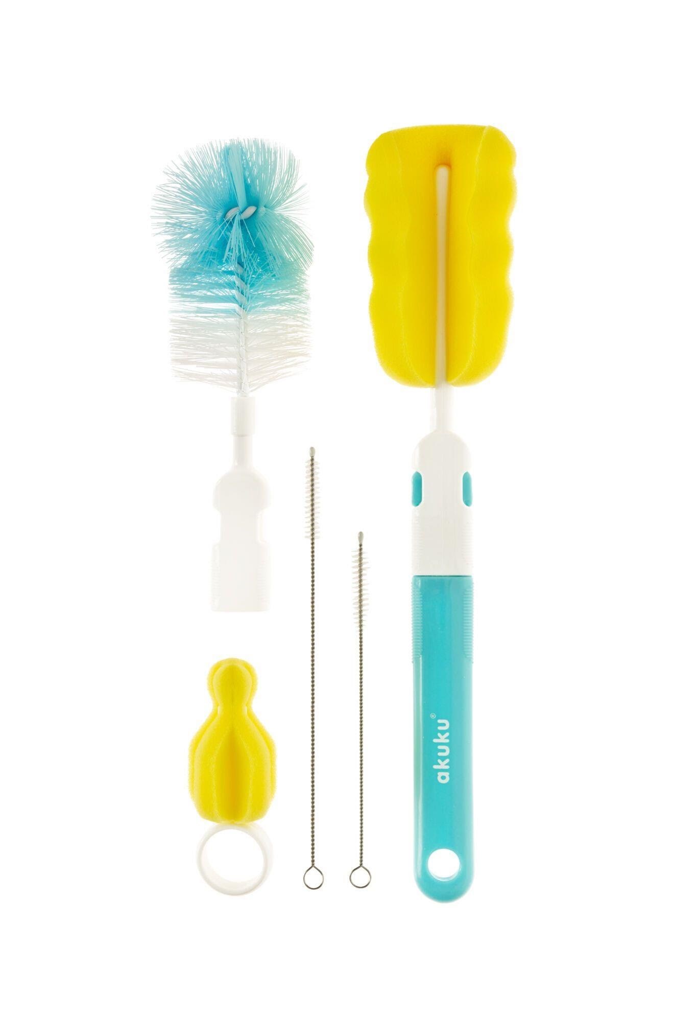 Akuku Bottle Straw And Pipe Brush Set Blue - Babypflege A0410