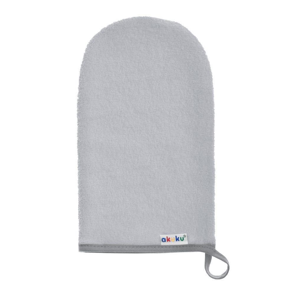 Akuku Washing Glove Terry Grey - Babypflege