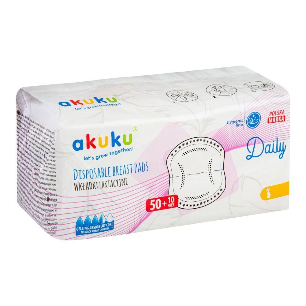 Akuku Disposable Breast Pads Daily (60 Pcs) - Babypflege
