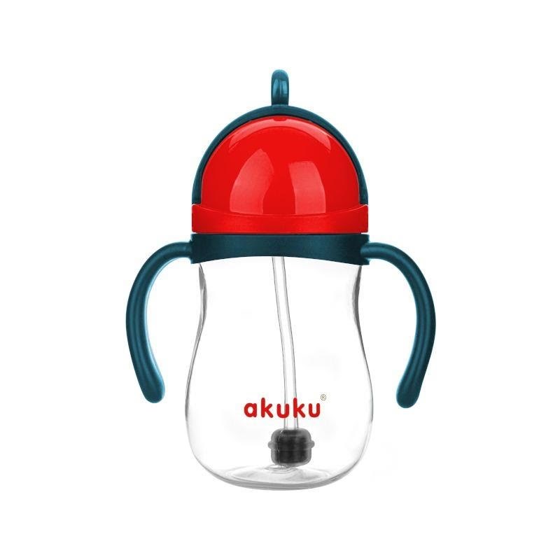 Akuku Non-spill Cup With Weighted Straw Blue/red - Babypflege
