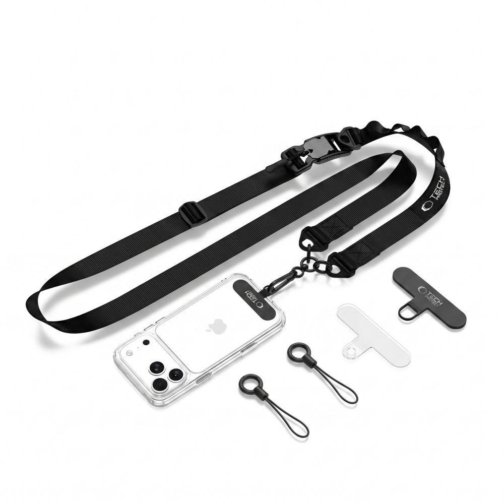 Tech-protect C9s Rope Crossbody Phone Lanyard - Black - Handys Anderes Zubehoer 5906302339655