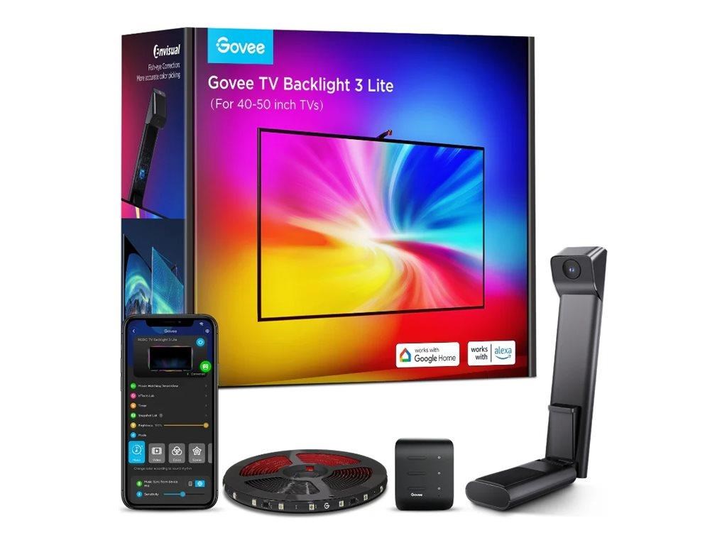 Govee TV Backlight 3 Lite H6097 - Screen Mirror Camera - Led - 30 Leds/m - 24 W - Rgbicw - 4000 K - Smart Home